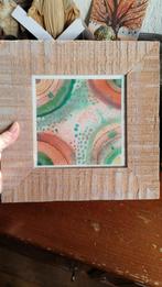 Uniek abstract schilderij aquarel, pen en acrylstift, Antiek en Kunst, Ophalen of Verzenden
