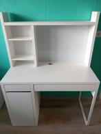 Ikea Micke Bureau met Opzetstuk wit, Ophalen of Verzenden, Gebruikt