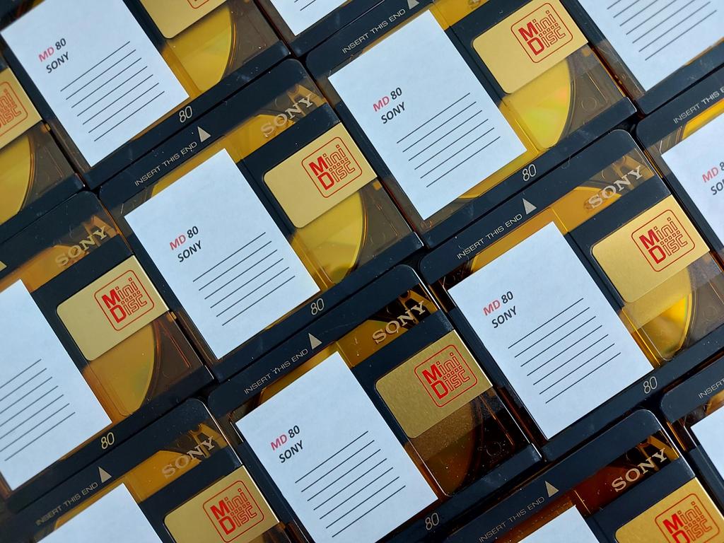 10 Stuks Sony Minidisc 80 Gold met hoesjes, Verzenden