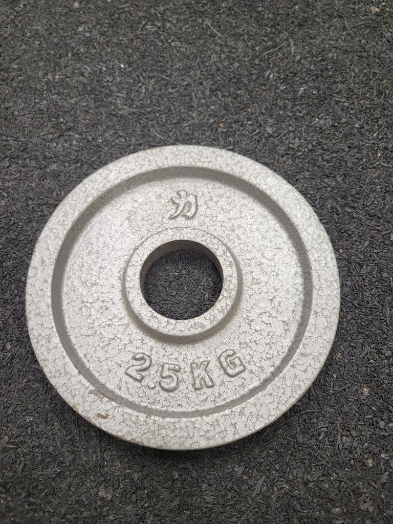 2,5kg Olympische halterschijf., Ophalen of Verzenden, Zo goed als nieuw, Benen
