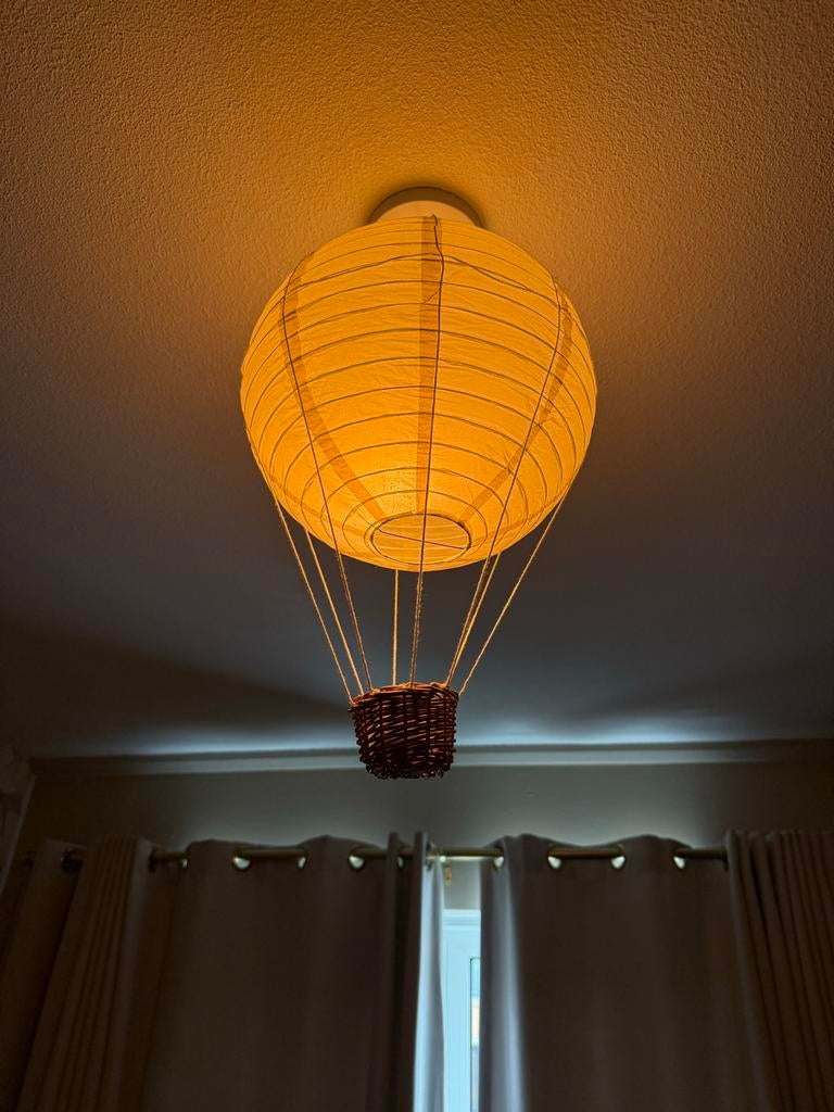 Kinder hanglamp luchtballon - Subtiel groen, Ophalen, Zo goed als nieuw, Overige materialen, Minder dan 50 cm