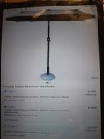 Dubbele grijze parasol met ijzeren haak voor in de grond, Ophalen, Minder dan 1 meter, Parasolvoet