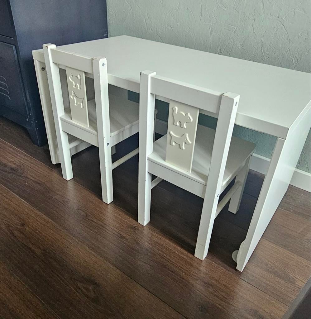 Kinderbureau incl 2 stoeltjes, Ophalen of Verzenden, Gebruikt, Tafel(s) en Stoel(en)