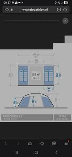Quechua Air Seconds 4.2 F&B Tent met shelter, Caravans en Kamperen, Tenten, Ophalen, Zo goed als nieuw, Tot en met 4