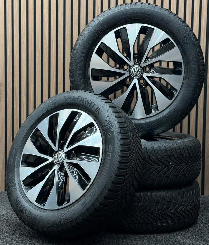 WINTER! Originele 15 inch VW Polo 6R 6C 5x100 ET38 185/60/15, Auto-onderdelen, Banden en Velgen, Banden en Velgen, Winterbanden