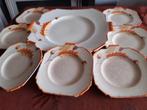 Art Deco 8 dlg gebaksstel Parrot&Cie Burslem Coronet Ware, Antiek en Kunst, Antiek | Servies compleet, Ophalen of Verzenden