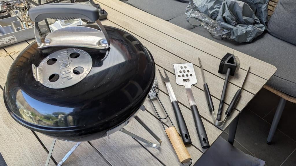 Weber Smokey Joe tafelbarbecue met accessoires, Tuin en Terras, Ophalen, Zo goed als nieuw, Weber, Met accessoires