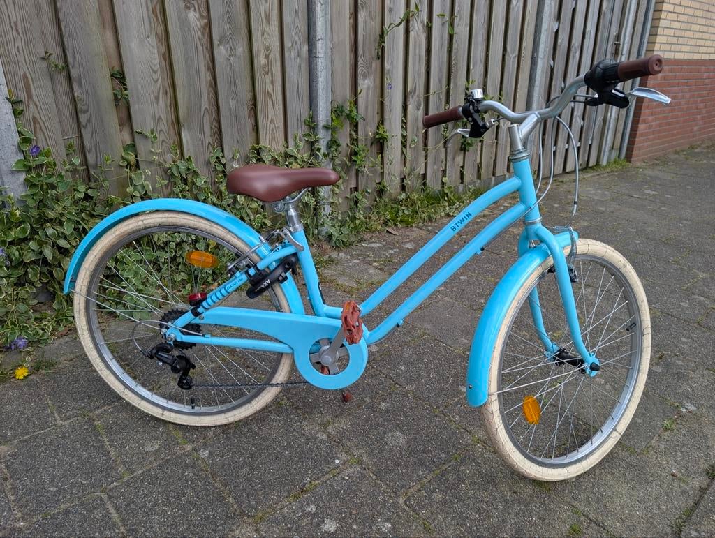 BTWIN Elops 500 kinderfiets 24 inch blauw, Fietsen en Brommers, Fietsen | Kinderfietsjes, Ophalen, Zo goed als nieuw, 20 inch of meer