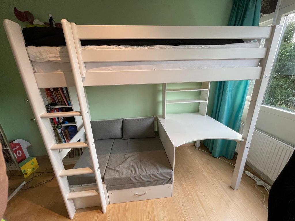 Hoogslaper Beter Bed - Zeer Stevig en in Goede Staat, Wit, Ophalen, Zo goed als nieuw, Hoogslaper