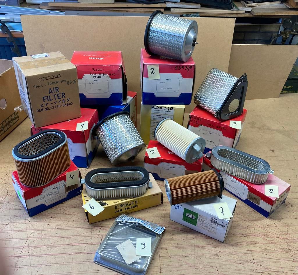 Nieuw (NOS) luchtfilter SUZUKI div types, Motoren, Ophalen