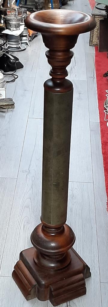 houten zuil / sokkel / voet voor lamp, Antiek en Kunst, Ophalen