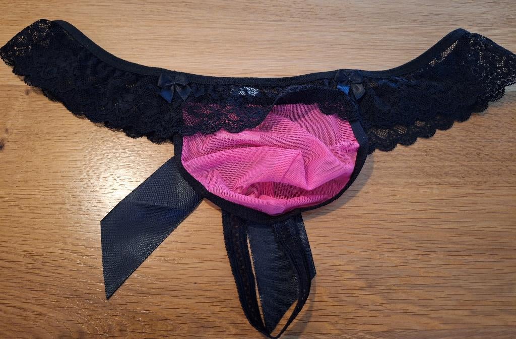 sexy herenstring maat L, Verzenden, Zwart, Overige typen