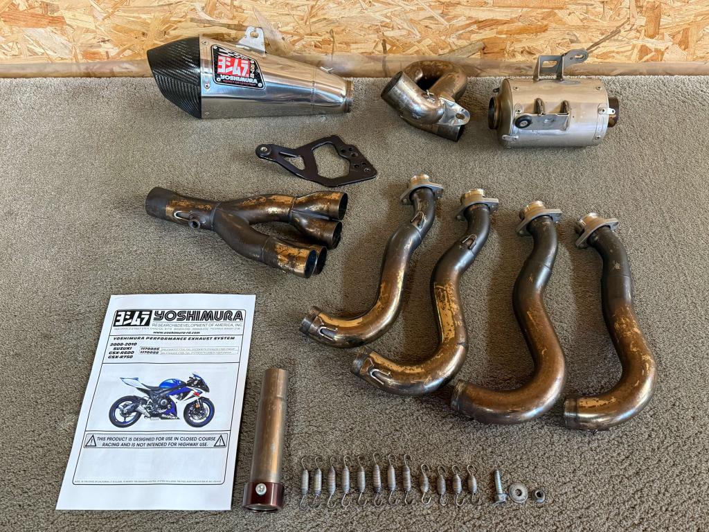 Yoshimura R-55 uitlaatsysteem GSXR600 GSXR750 08-10 K8 K9 L0, Gebruikt, 5420 Daniels Street, Chino, CA, 91710, US, Ophalen of Verzenden