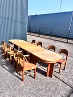 Vintage eettafel met 8 stoelen, Ophalen, G, H, Vijf, Zes of meer stoelen