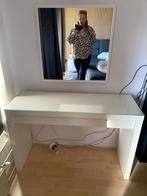 Kaptafel met spiegel,  Ikea Malm ,wit. Zo goed als nieuw!, Ophalen, 50 tot 100 cm, Minder dan 100 cm
