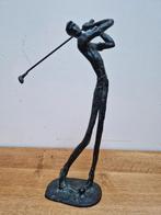 Bronzen sculptuur golfer, Ophalen of Verzenden, Brons