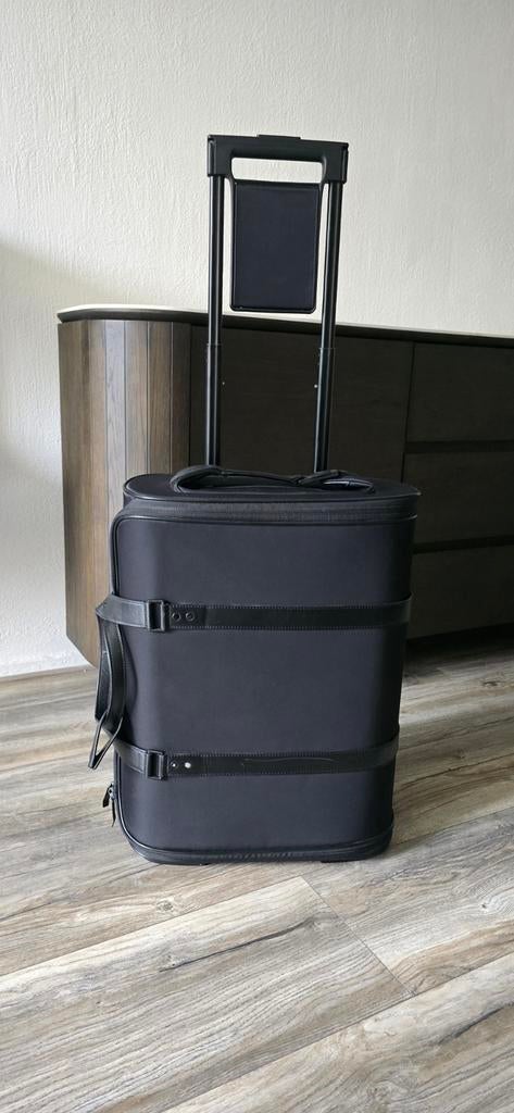 VOCIER C38 Luxe leren handbagage/suit carrier, Sieraden, Tassen en Uiterlijk, Koffers, Wieltjes, 50 tot 60 cm, Leer, Ophalen of Verzenden
