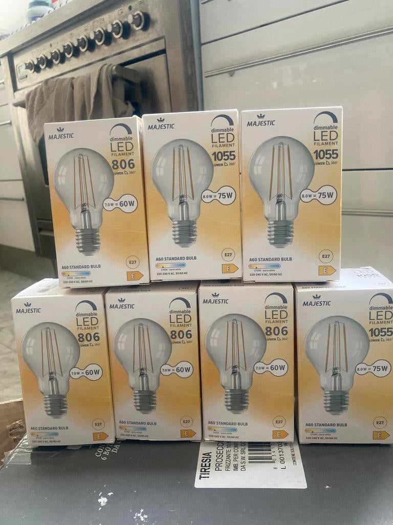 7 gloednieuwe peertjes led, normale fitting, dimmable, Huis en Inrichting, Lampen | Hanglampen, Ophalen of Verzenden, Nieuw, Minder dan 50 cm