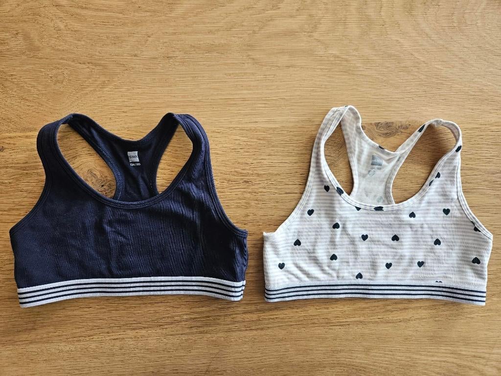 2 topjes van Hema maat 134/140, Kinderen en Baby's, Kinderkleding | Maat 134, Nacht- of Onderkleding, Gebruikt, Meisje, Ophalen of Verzenden