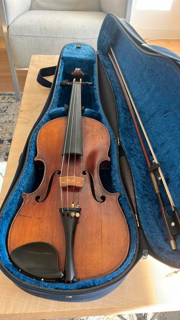 Mooie, oude viool met goed geluid, Muziek en Instrumenten, Strijkinstrumenten | Violen en Altviolen, Gebruikt, Viool, 4/4-viool