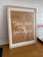 Kwantum schilderij "You are my sunshine" 45 x 35 cm, Huis en Inrichting, Woonaccessoires | Schilderijen, Tekeningen en Foto's