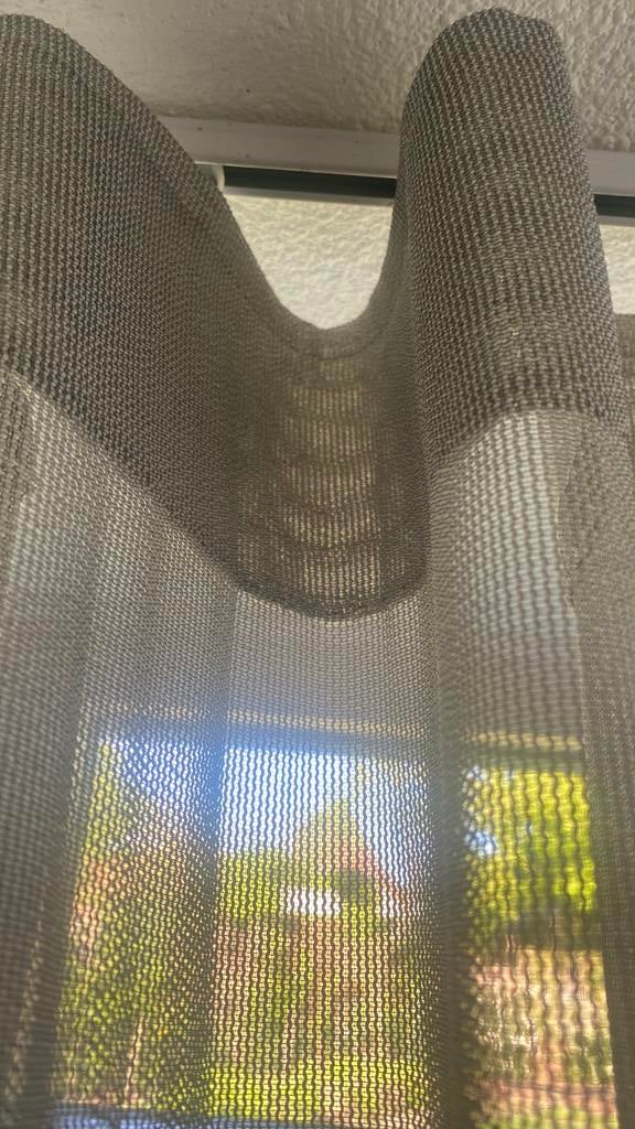 Prachtige mooie inbetween grijs Wave 350 breed 242 hoog, Huis en Inrichting, Stoffering | Gordijnen en Lamellen, Ophalen of Verzenden