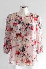 Blouse met bloemen print roze/rood NYDJ maat S, Ophalen of Verzenden, Zo goed als nieuw, NYDJ, Roze