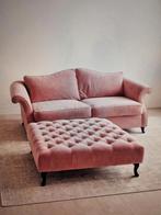 Oud rose bank 2x1 meter  met hocker., Ophalen, 75 tot 100 cm