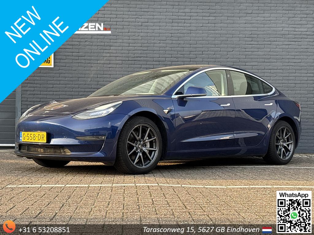 Tesla Model 3 Long Range AWD 75 kWh | € 13.600,- NETTO! |, Auto's, Stof, Zwart, Blauw, Origineel Nederlands