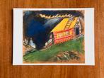 Marc Chagall - Voor het huis met het gele dak, Verzamelen, Ophalen of Verzenden, 1980 tot heden, Ongelopen, Gebouw