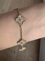 18k gouden armband met lab diamanten, Ophalen, Zo goed als nieuw, Goud