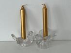 2 vintage vogel kandelaartjes, Ophalen of Verzenden, Zo goed als nieuw, Overige materialen, Minder dan 25 cm