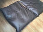 2 mooie grote bruine lederlook zitzakken., Huis en Inrichting, Zitzakken, Ophalen, Gebruikt, Bruin, Zitzak