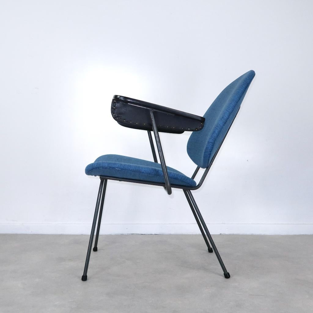 set armstoelen Gispen Kembo petrol blauw 50s 60s, Huis en Inrichting, Fauteuils, Ophalen, Gebruikt, -, Vintage