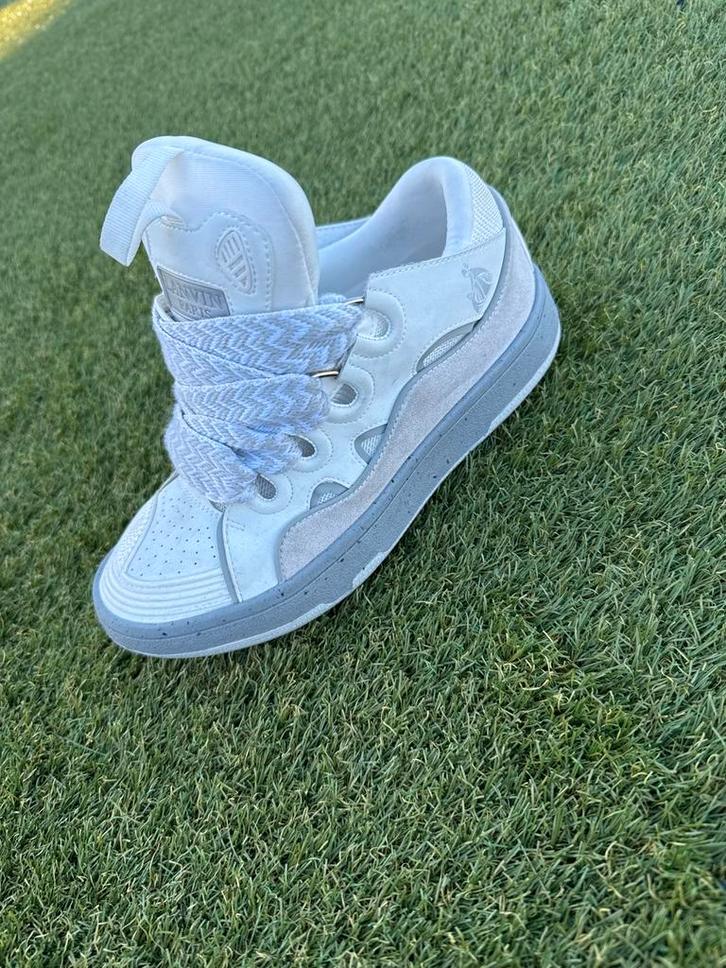 Lanvin Clay Low Top Sneakers Wit/Grijs, Kleding | Dames, Schoenen, Zo goed als nieuw, Sneakers of Gympen, Wit, Ophalen