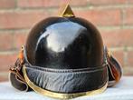 Brandweerhelm brandweer Nederland lederhelm, Ophalen of Verzenden, Landmacht, Nederland, Embleem of Badge