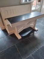 Klepbank met krijtbord tafel - Handige opbergruimte, Ophalen, Gebruikt, Landelijk, Rechthoekig