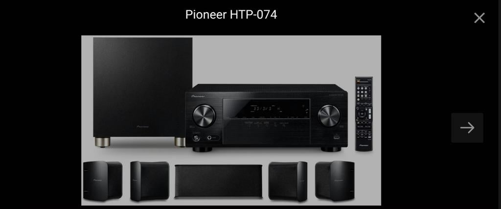 Pioneer 5.1 home cinema set met versterker, 70 watt of meer, Ophalen of Verzenden, Zo goed als nieuw, Pioneer