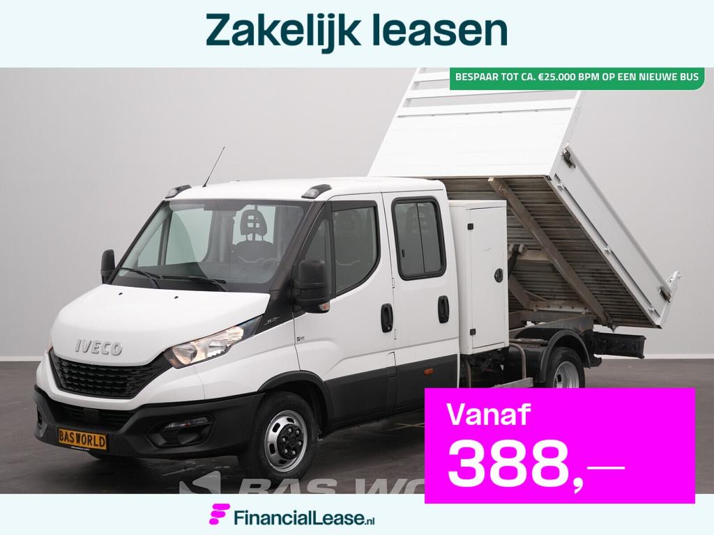 Iveco Daily 35C14 Dubbel Cabine Open Laadbak met Kist Dubbel, Stof, Iveco, Wit, Bedrijf