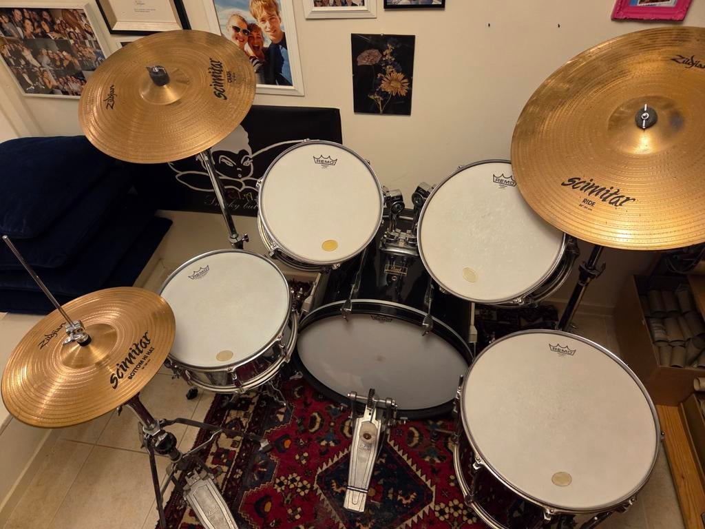 Drumstel Pearl & Zildjian met nieuwe Remo vellen, Ophalen, Gebruikt, Pearl