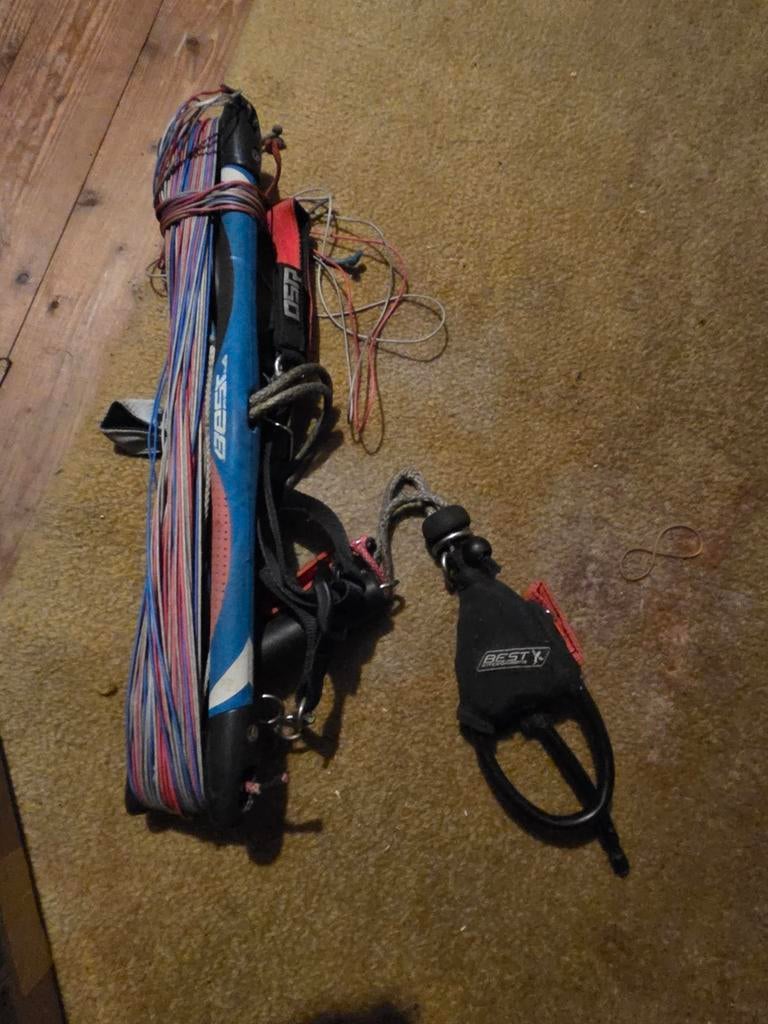 Kitesurf bar, Watersport en Boten, Kitesurfen, Gebruikt, 9 m², Bar, Geen board
