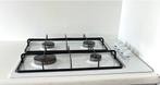 4 pits gas kookplaat 60 cm wit emaille inbouw, Witgoed en Apparatuur, Kookplaten, Zo goed als nieuw, Inbouw, Gas, 4 kookzones