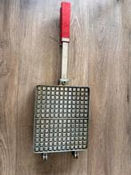 Vintage wafelijzer voor op het vuur - hartjes en klavers, Antiek en Kunst, Ophalen