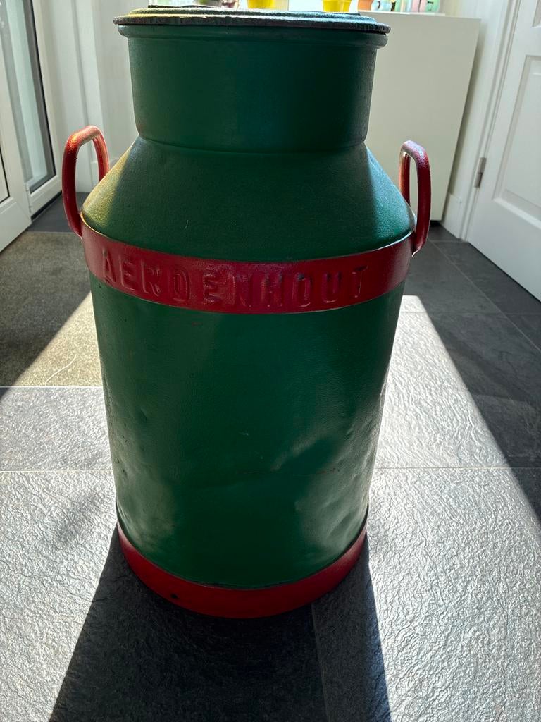 Vintage Melkbus met opdruk Aerdenhout en Marienbosch, Antiek en Kunst, Antiek | Koper en Brons, Ophalen of Verzenden, Koper