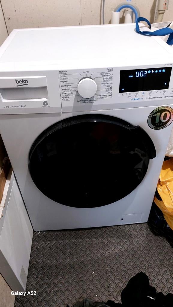 Beko wasmachine – werkt, maar storing (voor reparatie), Witgoed en Apparatuur, Wasmachines, Ophalen, Gebruikt, Voorlader, 85 tot 90 cm