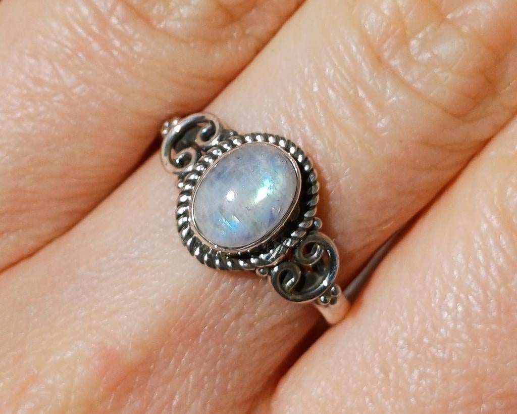 Vanoli 925 zilveren ring met maansteen maat 18, Sieraden, Tassen en Uiterlijk, Ringen, Daiva1973@hotmail.com, 18 tot 19, Vanoli