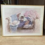 Leuke Poster van Poesjes ingelijst met glas er voor, Ophalen