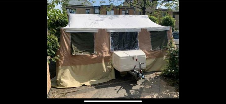 Trigano Olympe vouwwagen uit 2014 - Ruime gezinswagen, Caravans en Kamperen, Vouwwagens, Trigano, tot en met 4, Beige, Aanwezig