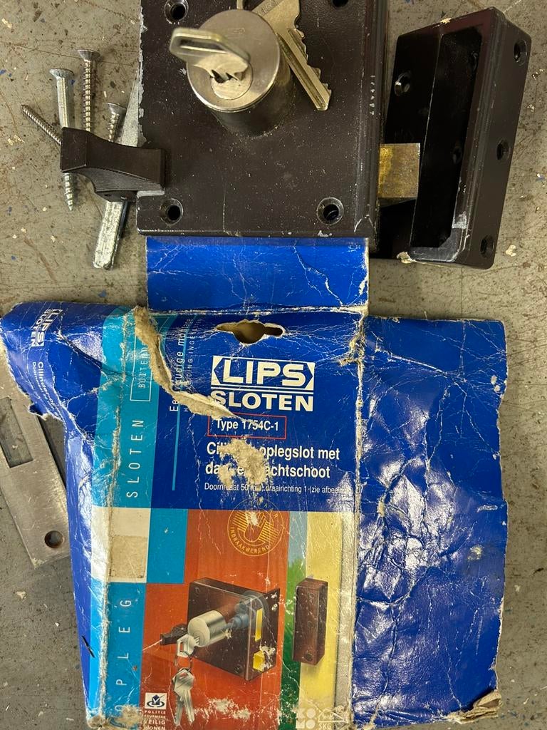 Lips 1754c-1opzetslot compleet, Ophalen of Verzenden, Zo goed als nieuw, Slot
