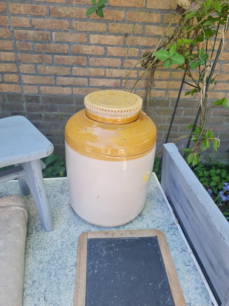 Grote oude voorraad pot gres, Heikant 21 Kaatsheuvel, Gebruikt, Belle Vieille Brocante, Ophalen of Verzenden